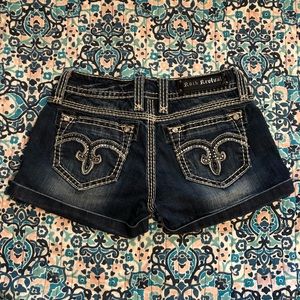 Rock Revival Rhinestone Jean Shorts